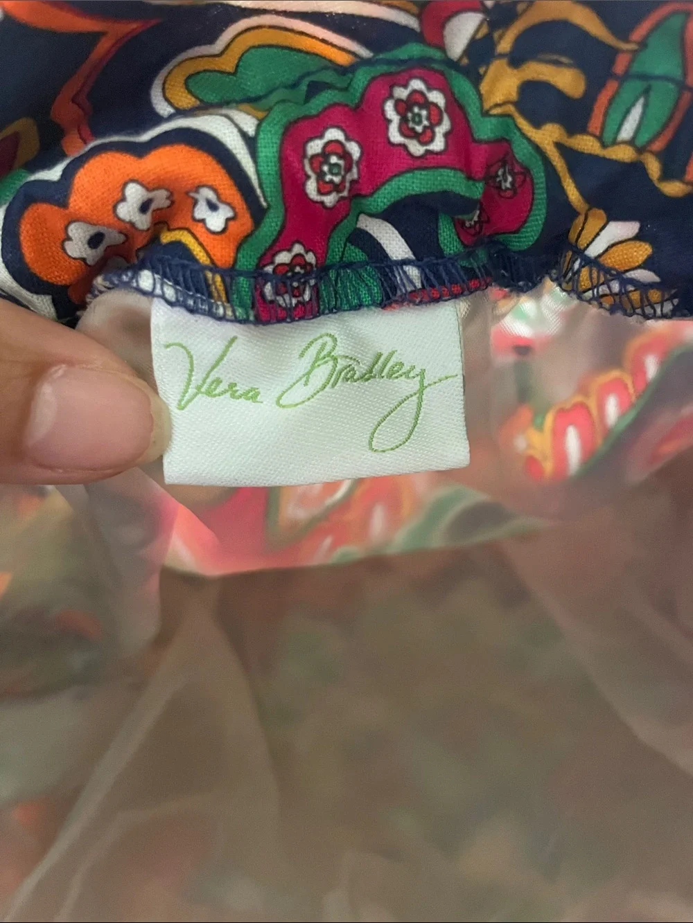 Vera Bradley Ditty Bag Paisley In Paradise Plastic Lined Pool-Gym-Travel